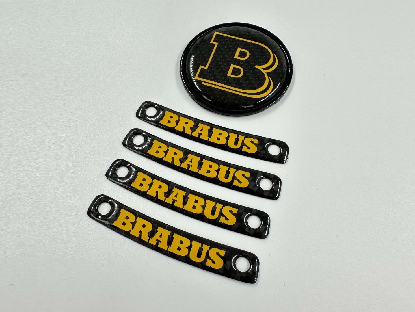 Brabus Yellow Badge Logo Emblem Set for Mercedes-Benz W463A W464 G-Class